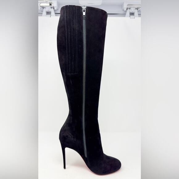 Christian Louboutin Fifa Botta Black Suede Knee High Boots EU 36 - Picture 9 of 10